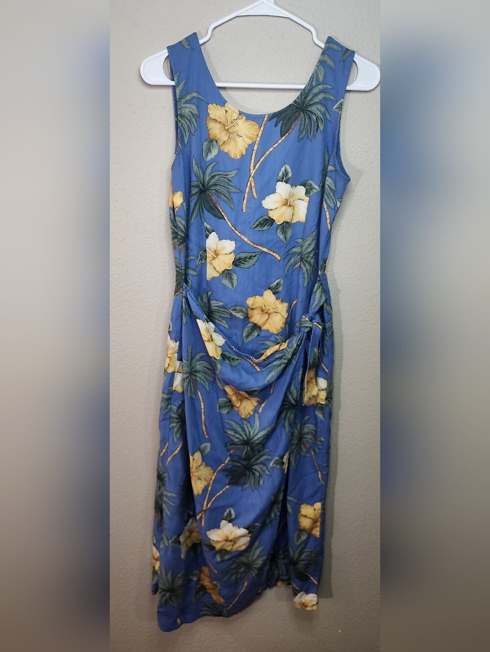 Caribbean Joe Floral Sleeveless Hawaiian Tropical Dress Size M